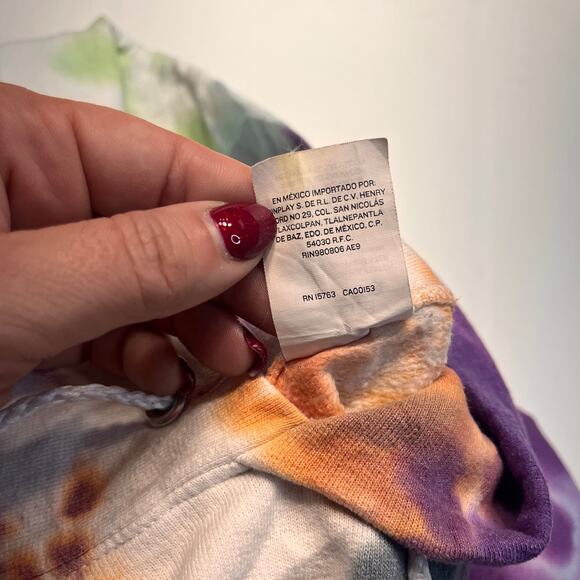 Hanes Ecosmart Tie Dye Pullover Sweatshirt Hoodie Size Medium - Picture 5 of 7